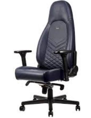 Noblechairs Icon echt leer blauw