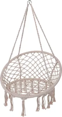 Hangstoel Katoen Ø80cm Wit Hangstoel Katoen Ø80cm Wit