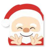 Duni dunisoft servet silhouette hello santa 33x33cm wit, rood 12 stuks - thumbnail