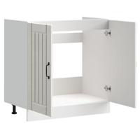 Spoelbakonderkast Lucca bewerkt hout hoogglans wit - thumbnail