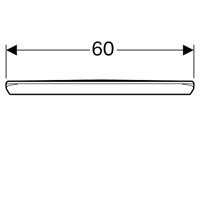 Geberit Renova Planchet 60x14x4,5 cm Wit - thumbnail