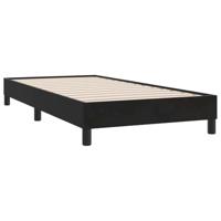 Boxspring met matras fluweel zwart 90x210 cm - thumbnail