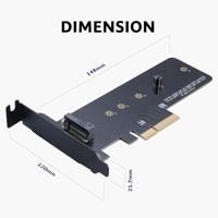 Akasa M.2 SSD to PCIe 3.0 x4 NVME adapter card AK-PCCM2P-01 - thumbnail