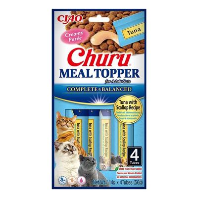 INABA Churu Meal Topper Tuna with scallop - Kattensnoepje - 4 x 14g
