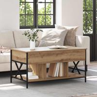 Salontafel artisanaal eikenkleurig 100 x 55 x 50 cm - thumbnail