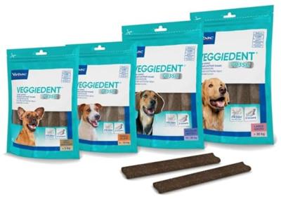 VIBRAC Veggiedent Fresh - traktatie voor hond - S - 228 g