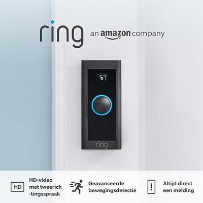 Ring Video Doorbell Wired Zwart Ring Video Doorbell Wired Zwart