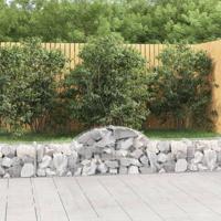 VidaXL Schanskorf gewelfd 200x30x40/60 cm gegalvaniseerd ijzer - thumbnail