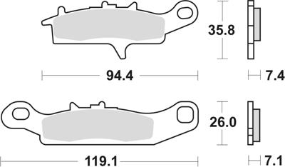 TRW remblokken "mcb 757 brake pad mcb 757 si sintered metal