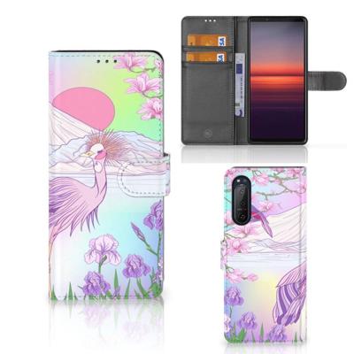 Sony Xperia 5II | Telefoonhoesje | Met pasjeshouder | Bird Sony Xperia 5II | Telefoonhoesje | Met pasjeshouder | Bird