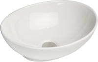 Saqu Design Collection ovale waskom 40x33x15cm keramiek wit - thumbnail