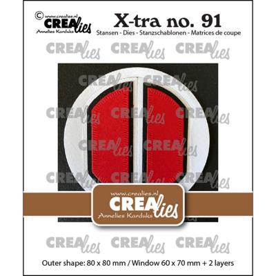 Crealies • xtra rond raam met luikjes