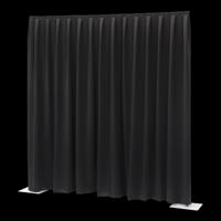 Wentex Pipe and drape doek 330x400cm zwart molton geplooid - thumbnail