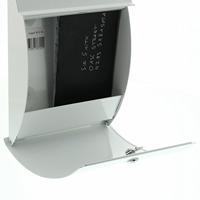 Burg Wächter 38700 CAPRI 813 W Brievenbus Plaatstaal Wit Sleutelslot - thumbnail