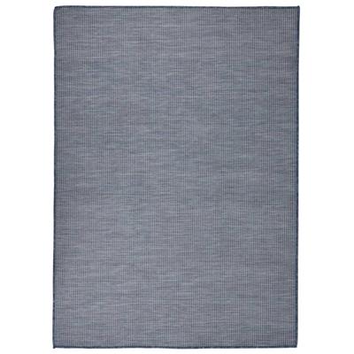 Buitenkleed platgeweven 200x280 cm blauw