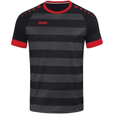 JAKO 4214K Shirt Celtic Melange Km Kids - Zwart/Sportrood - 128