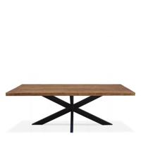 Eettafel Sturdy Spider 200x100 | Hout  | Mangohout | Zwart Bruin - thumbnail