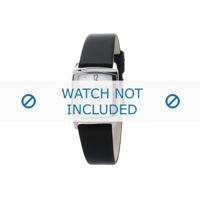 Horlogeband Skagen 691SSLS / 691SSLB Leder Zwart 17mm - thumbnail