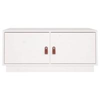 Salontafel 80x50x35 cm massief grenenhout wit - thumbnail