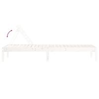 Ligstoelen 2 st 199,5x60x74 cm massief grenenhout wit - thumbnail