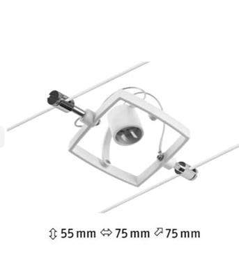 Paulmann 12V-kabelsysteem lamp GU5.3 Wit (mat), Chroom Paulmann 12V-kabelsysteem lamp GU5.3 Wit (mat), Chroom