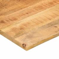 Tafelblad met ronding 90x60x2,5 cm massief ruw mangohout - thumbnail