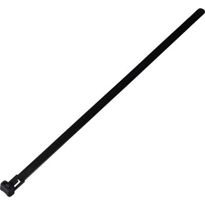 TRU COMPONENTS TC-13340652 TC-RT-250-7.6-B Kabelbinder 250 mm 7.6 mm Zwart Hersluitbaar, Chemische bestendigheid, UV-gestabiliseerd 100 stuk(s)
