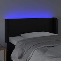Hoofdbord LED 103x16x78/88 cm kunstleer zwart - thumbnail