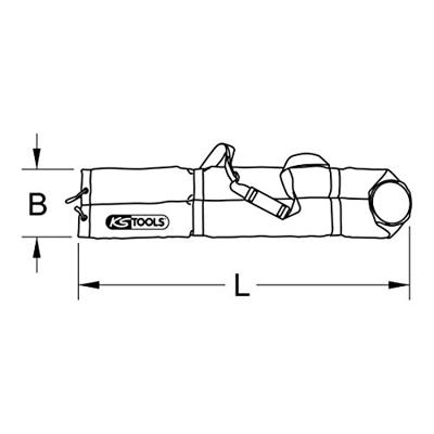Beschermtas voor isostandmat, 1000 mm KS Tools 117.1399