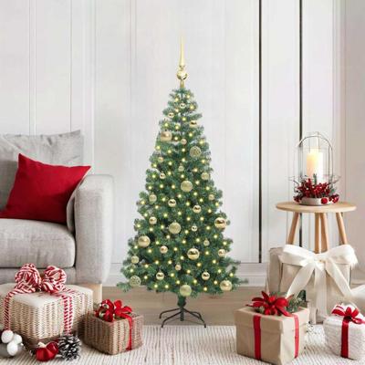 VidaXL Kerstboom met 150 led met standaard groen 120 cm pvc