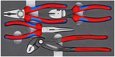 Knipex Tangenset | Met schuimrubberen inlay | 4-delig - 002001V15 - thumbnail