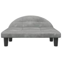 Hondenmand 70x52x30 cm fluweel lichtgrijs - thumbnail