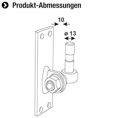 Connex Haak Op Plaat Verstelbaar D13 Bvz - DYB2900431
