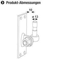 Connex Haak Op Plaat Verstelbaar D13 Bvz - DYB2900431 - thumbnail