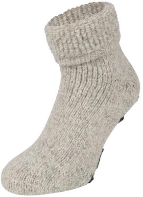Homesocks huis sokken met antislip - Antislip sokken met extra grip - Siliconen - Wollen winter sokken - 38 - Grijs | Dames slip - Onderbroek - -