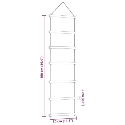 VidaXL Wanddecoraties laddervormig 2 st 30x100 cm naturel tak