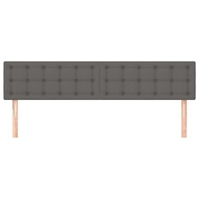 Hoofdborden 2 st 90x5x78/88 cm kunstleer grijs