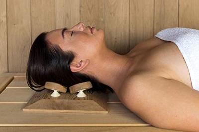 Halu ergonomische hoofdsteun voor Sauna - Rechthoek - Red Cedar - thumbnail