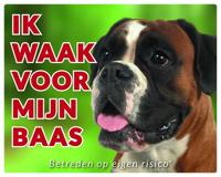 Boxer Waakbord - Ik waak voor mijn baas - thumbnail