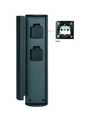 Lucide POWERPOINT - Buitenstopcontact zuil - Stopcontacten met randaarde - Type F - EUR/RUS standaard - Ø 10 cm - IP44 ? Antraciet Lucide POWERPOINT - Buitenstopcontact zuil - Stopcontacten met randaarde - Type F - EUR/RUS standaard - Ø 10 cm - IP44 ? Antraciet