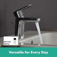 Wastafelmengkraan HansGrohe Vernis Blend 70 Brass Eengreeps Met Trekwaste Chroom - thumbnail