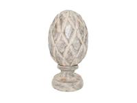 Bol op voet carved hout, silver Hortus - Hortus - thumbnail