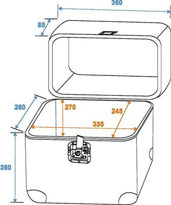 Roadinger ALU 75/25 Flightcase (l x b x h) 300 x 410 x 390 mm