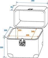 Roadinger ALU 75/25 Flightcase (l x b x h) 300 x 410 x 390 mm - thumbnail