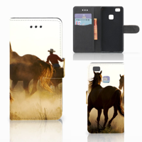 Huawei P9 Lite Telefoonhoesje met Pasjes Design Cowboy - thumbnail