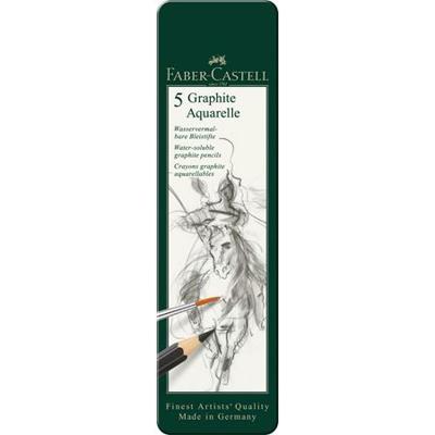 Faber Castell Aquarelpotlood Graphite - etui a 5 stuks