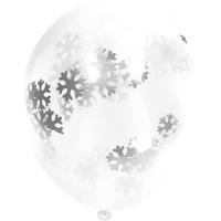 Ballonnen met grote confetti sneeuwvlokken - thumbnail