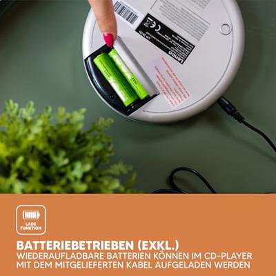 Lenco Draagbare CD MP3 speler anti-schok Zilver - CD-201SI