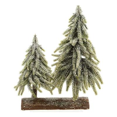 Kerstboom Dubbel Besneeuwd Houten basis (28 x 16 x 28 cm) Kerstboom Dubbel Besneeuwd Houten basis (28 x 16 x 28 cm)