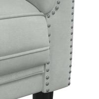 2-zitsbank fluweel lichtgrijs - thumbnail